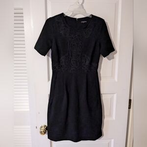 Short Sleeve LBD With Lace Detail And Pockets